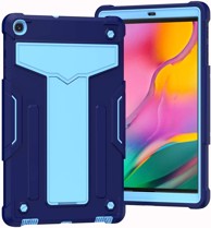 NIKCORP Oklopna maska za Samsung Galaxy Tab A 10.1" s postoljem robusna trodijelna zaštitna futrola za tablet, plava